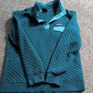 Patagonia Teal Quilted Sweatshirt